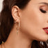 Gold Pave Hoop Earrings